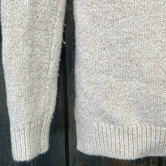 Tommy Hilfiger Sweater S Blush Cable Knit Chunky Top Cozy Cotton Blend Preppy - Picture 6 of 8